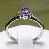 Inel Cadou din Aur cu Ametist si Diamante - model i020