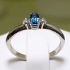 Inel Cadou din Aur cu Topaz si Diamante - model i020