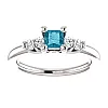 Inel de logodna din Aur 18k sau Platina cu Diamant Albastru si Diamante - model i122543