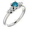 Inel de logodna din Aur 18k sau Platina cu Diamant Albastru si Diamante - model i122543