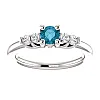 Inel de logodna din Aur 18k sau Platina cu Diamant Albastru si Diamante - model i122543