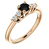 Inel de logodna din Aur 18k sau Platina cu Diamant Negru si Diamante - model i122543