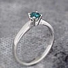 Inel de logodna din Aur 18k sau Platina cu Diamant Albastru 0.15ct - 0.25ct - model i004