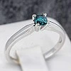 Inel de logodna din Aur 18k sau Platina cu Diamant Albastru 0.15ct - 0.25ct - model i004