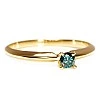 Inel de logodna clasic din Aur 18k sau Platina cu Diamant Albastru 0.15ct - 0.25ct - model i007