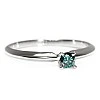 Inel de logodna clasic din Aur 18k sau Platina cu Diamant Albastru 0.15ct - 0.25ct - model i007