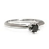 Inel de logodna din Aur 18k sau Platina cu Diamant Negru 0.33ct - 0.85ct - model i012