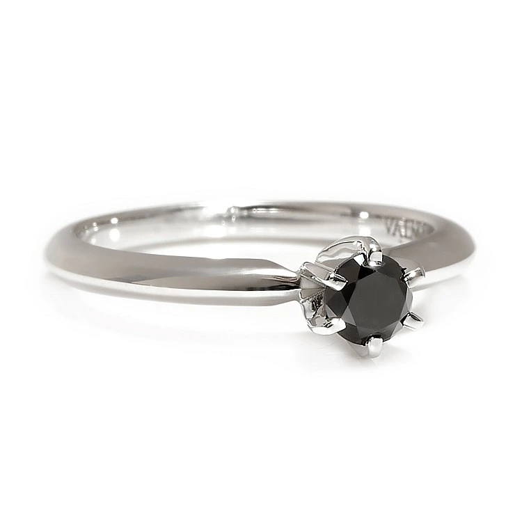 Inel de logodna din Aur 18k sau Platina cu Diamant Negru 0.33ct - 0.85ct - model i012