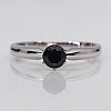 Inel de logodna din Aur 18k sau Platina cu Diamant Negru 0.33ct - 0.85ct - model i017p6