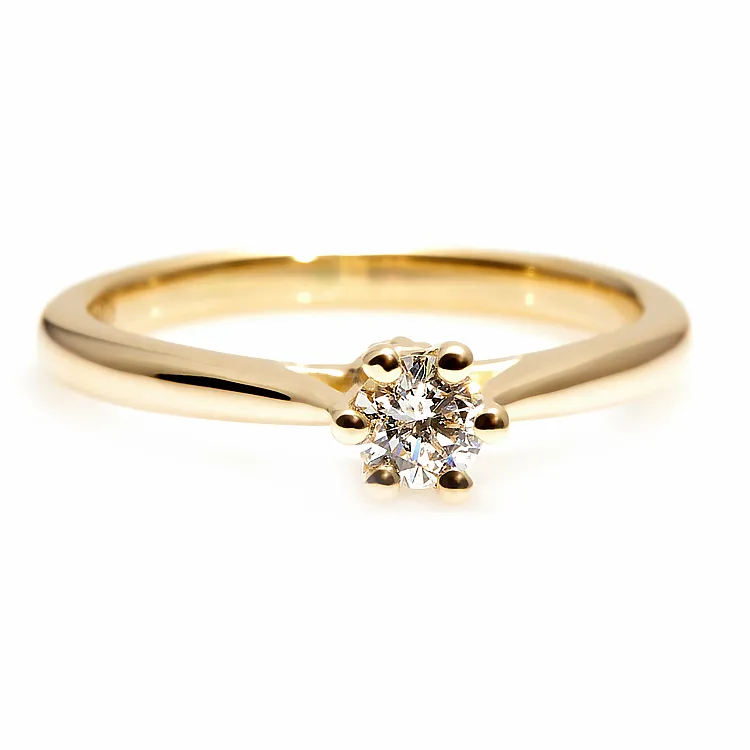 Inel de logodna din Aur 18K cu Diamant Briliant Certificat GIA - model i122004