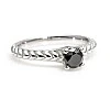 Inel de logodna sfoara din Aur 18k sau Platina cu Diamant Negru 0.33ct - 0.85ct - model i1220471
