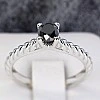 Inel de logodna sfoara din Aur 18k sau Platina cu Diamant Negru 0.33ct - 0.85ct - model i1220471