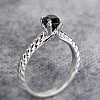 Inel de logodna sfoara din Aur 18k sau Platina cu Diamant Negru 0.33ct - 0.85ct - model i1220471