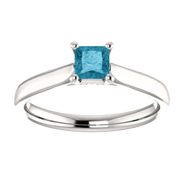 Inel de logodna din Aur 18k sau Platina cu Diamant Albastru 0.30ct - 0.50ct - model i122089