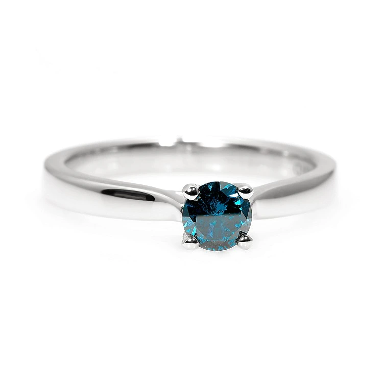Inel de logodna din Aur 18k sau Platina cu Diamant Albastru 0.30ct - 0.50ct - model i122089