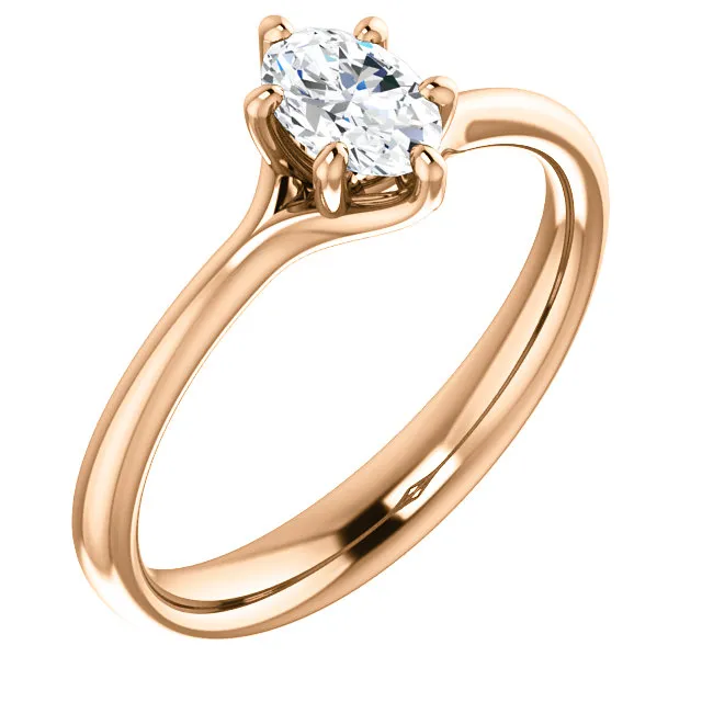 Inel de logodna din Aur 18K cu Diamant Oval Lab Grown Certificat IGI - model i122118