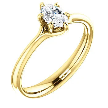 Inel de logodna din Aur 18K cu Diamant Oval Lab Grown Certificat IGI - model i122118