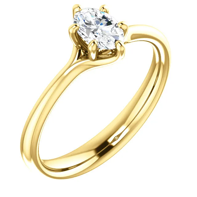 Inel de logodna din Aur 18K cu Diamant Oval Lab Grown Certificat IGI - model i122118