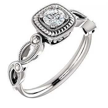 Inel de logodna din Aur Alb 18K cu Diamant Briliant Certificat GIA - model i122341