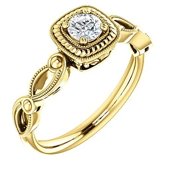 Inel de logodna din Aur 18k sau Platina cu Diamant Incolor Certificat GIA 0.30ct sau 0.40ct - model i122341