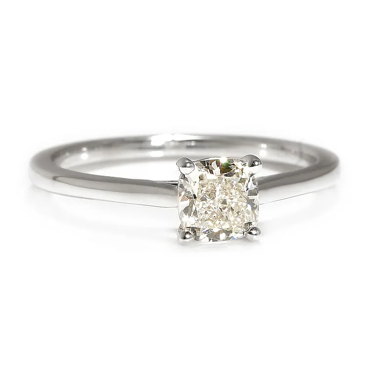 Inel de logodna din Aur 18k sau Platina cu Diamant Cushion Certificat GIA 0.30ct sau 0.40ct - model i122969