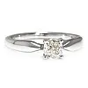 Inel de logodna Solitaire din Aur Alb 18k cu Diamant Cushion Certificat GIA - model i123018