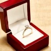 Inel de logodna Bicolor model Tiffany din Aur cu Diamant - GIA 0.30ct - 0.40ct - model i1450