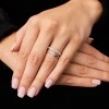 Inel de logodna Bicolor model Tiffany din Aur cu Diamant - GIA 0.30ct - 0.40ct - model i1450