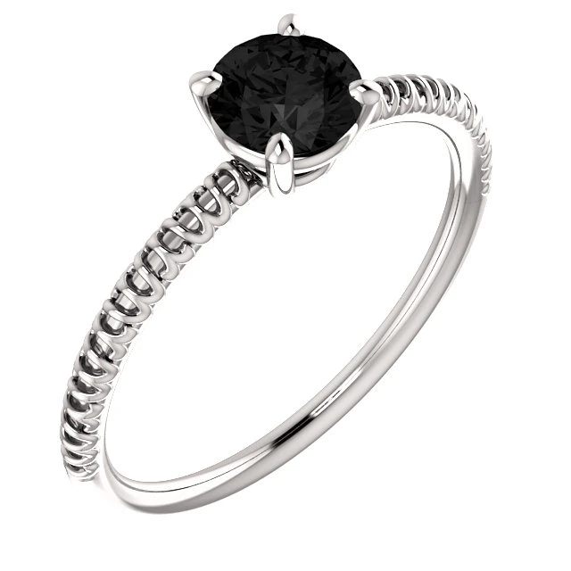 Inel de logodna din Aur cu Diamant Negru 0.10ct - 0.15ct - model i71648