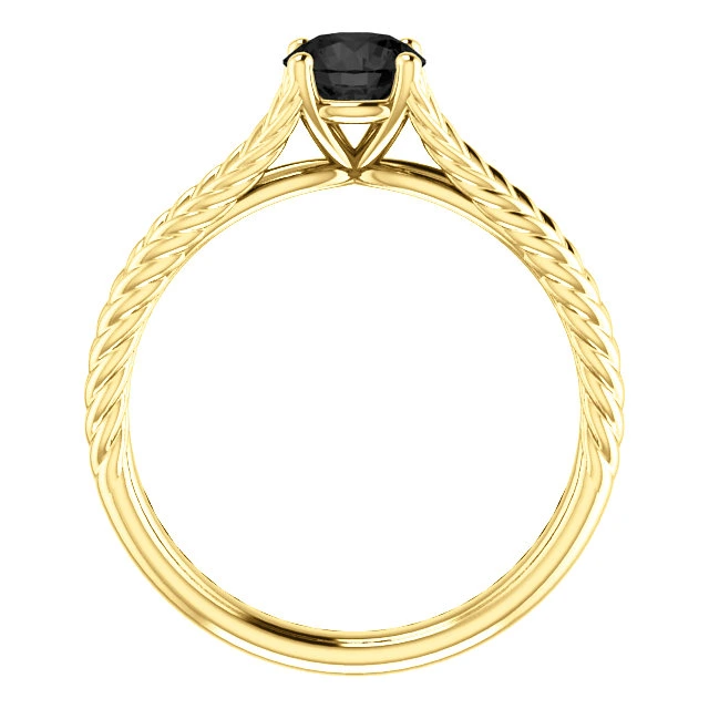 Inel de logodna din Aur 18k sau Platina cu Diamant Negru 0.33ct - 0.85ct - model i71741