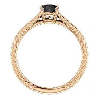 Inel de logodna din Aur 18k sau Platina cu Diamant Negru 0.33ct - 0.85ct - model i71746