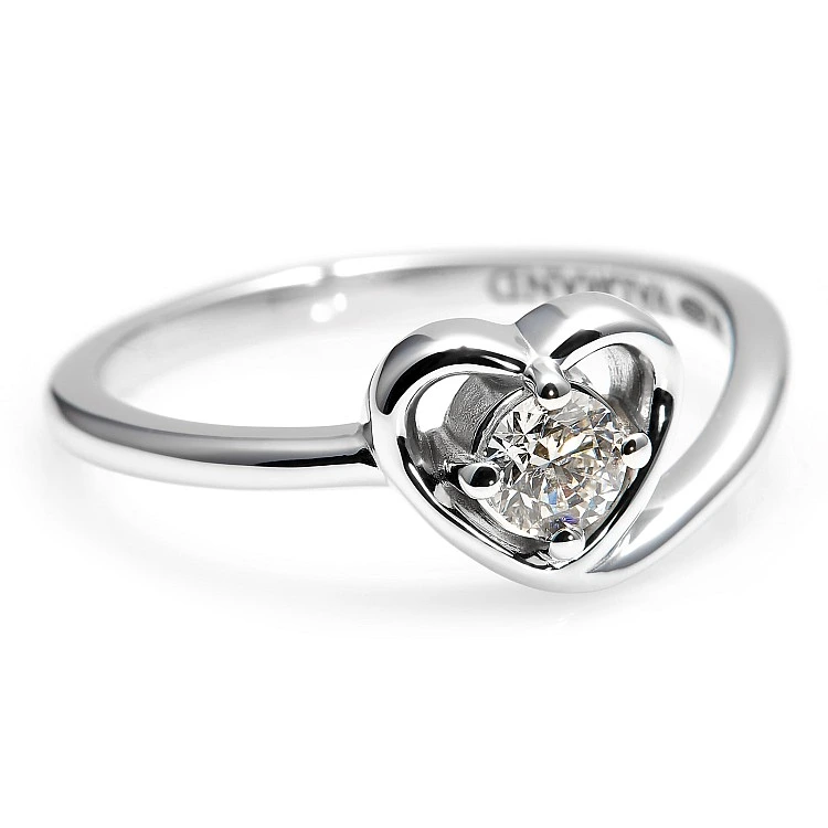 Inel de logodna din Aur model Inima cu Diamant 0.15ct - 0.25ct - model i1677