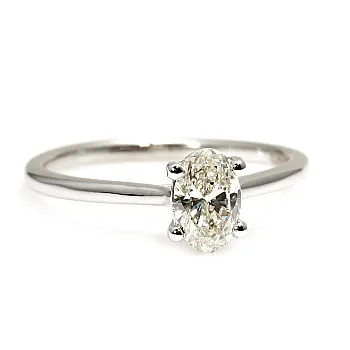 Inel de logodna din Aur cu Diamant Oval Certificat GIA - model i1735