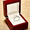 Inel de logodna Solitaire din Aur Alb 18k cu Diamant Cushion certificat GIA - model i3074