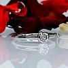 Inel de logodna tip bezel din Aur 18k sau Platina cu Diamant 0.15ct - 0.25ct - model i319