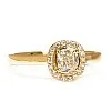 Inel de logodna din Aur 18k sau Platina cu Diamant Central Cushion Certificat GIA 0.30ct sau 0.40ct si Diamante secundare - model i122060