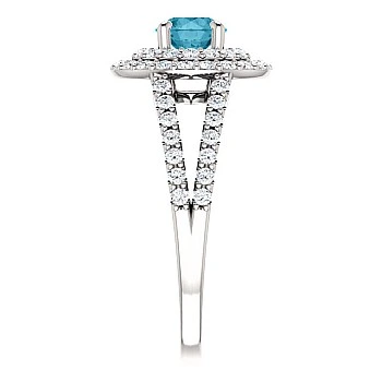 Inel de logodna din Aur 18k sau Platina cu Diamant Albastru si Diamante - model i122101