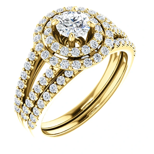 Inel de logodna din Aur 18k sau Platina cu Diamant Central Certificat GIA 0.30ct sau 0.40ct si Diamante secundare - model i122101