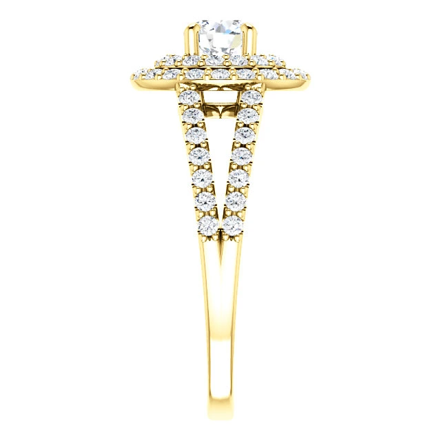 Inel de logodna din Aur 18k sau Platina cu Diamant Central Certificat GIA 0.30ct sau 0.40ct si Diamante secundare - model i122101