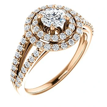 Inel de logodna din Aur 18k sau Platina cu Diamant Central Certificat GIA 0.30ct sau 0.40ct si Diamante secundare - model i122101