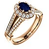 Inel de logodna din Aur 18k sau Platina cu Safir si Diamante - model i122311
