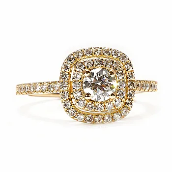 Inel de logodna din Aur cu Diamant Rotund certificat GIA - model i1903