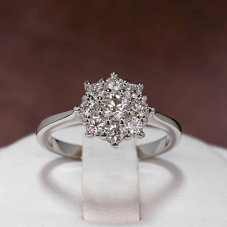 Inel de logodna sau aniversar din Aur 18k sau Platina cu Diamante - model i531