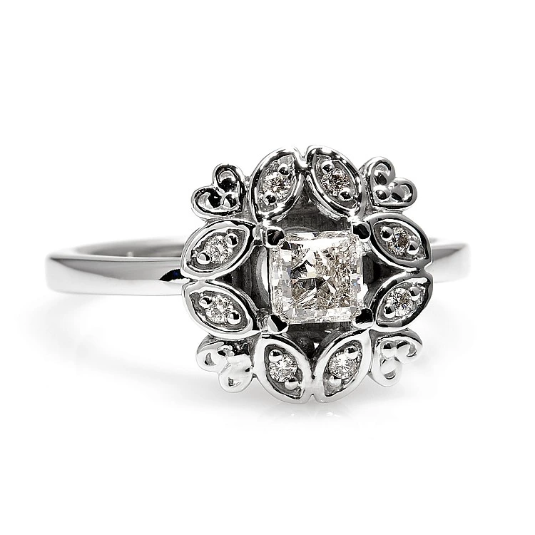 Inel de logodna din Aur 18k sau Platina cu Diamant Central Certificat GIA 0.30ct sau 0.40ct si Diamante secundare - model i72000