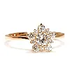 Inel de logodna model fulg de nea din Aur 18k sau Platina cu Diamant Central Certificat GIA 0.30ct sau 0.40ct si Diamante secundare - model i740
