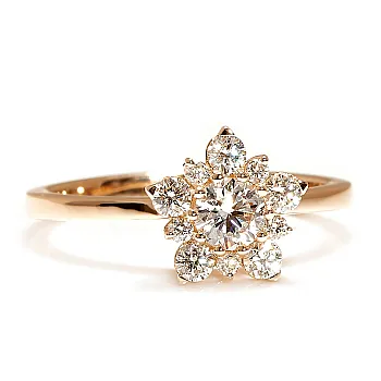 Inel de logodna model fulg de nea din Aur 18k sau Platina cu Diamant Central Certificat GIA 0.30ct sau 0.40ct si Diamante secundare - model i740