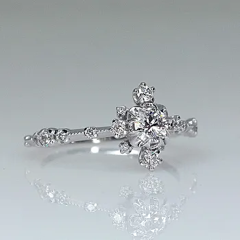 Inel de logodna Anturaj din Aur 18k cu Diamant Briliant certificat GIA - model i1509