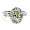 Inel de logodna Vintage din Aur cu Diamant Oval certificat GIA - model i2938