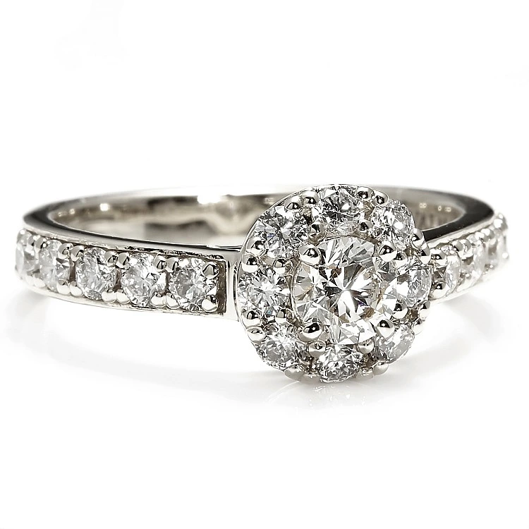 Inel de logodna din Aur 18k sau Platina cu Diamante Incolore - GIA 0.30ct sau 0.40ct - model i3923