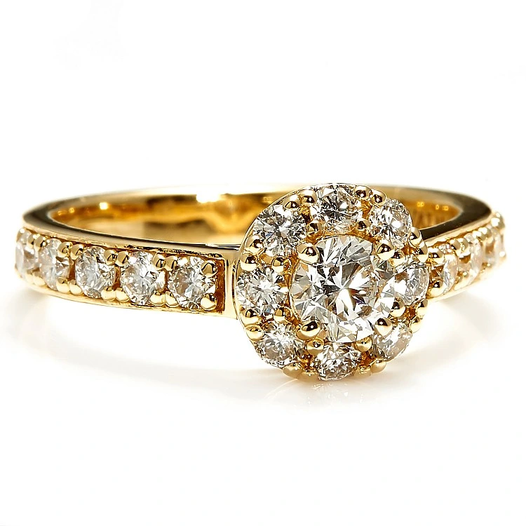 Inel de logodna din Aur 18k sau Platina cu Diamante Incolore - GIA 0.30ct sau 0.40ct - model i3923